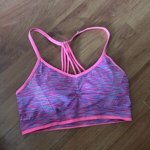 Pink and Purple Women's Sports Bra